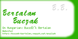 bertalan buczak business card